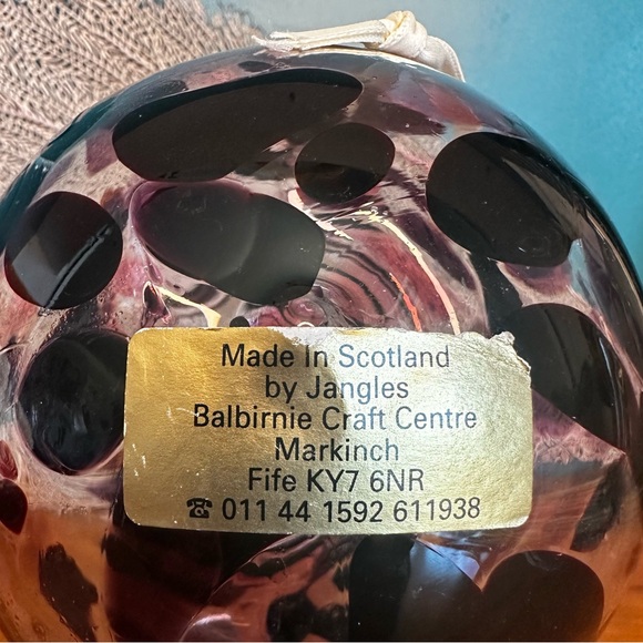 NWT Vintage Blown Glass Hanging Balloon Scent Ball / Oil Diffuser / Sun Catcher - Picture 2 of 5